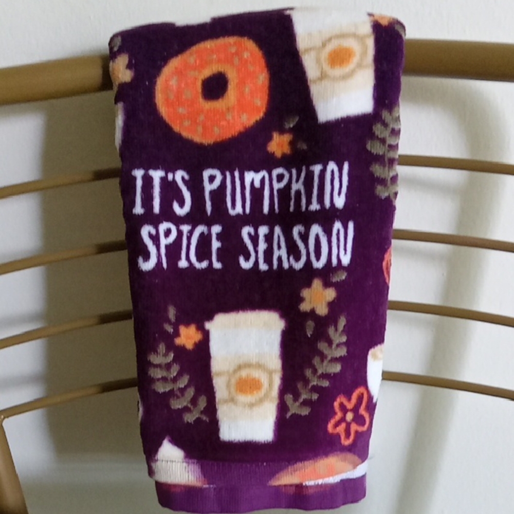 Purple Pumpkin Spice Season Towel